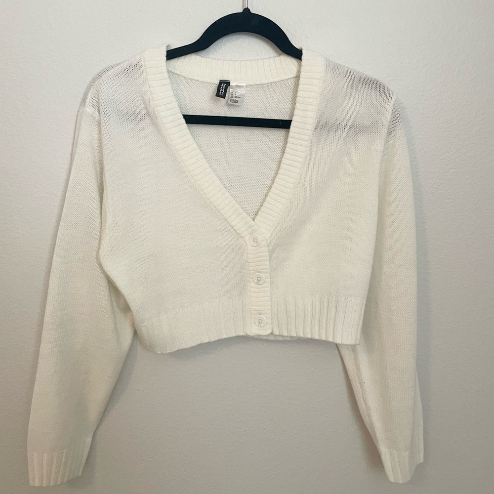 H&M sweater size small, super comfy. ask to see a try on